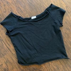 Brandy Melville Raw Cut Off the Shoulder
